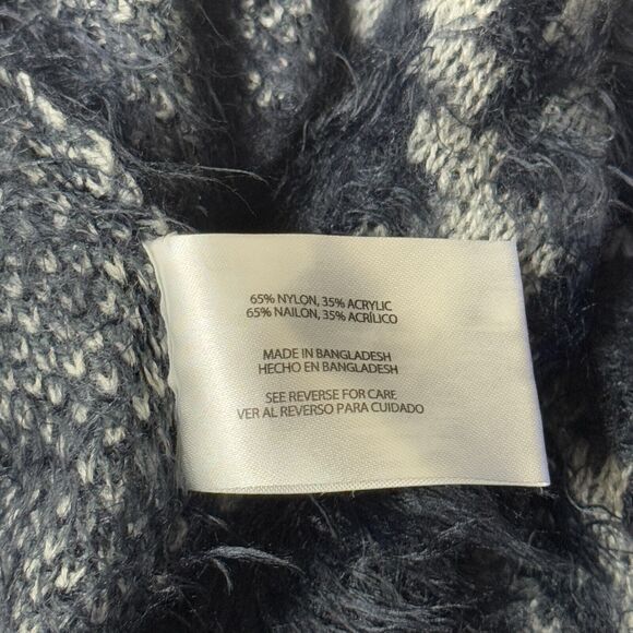 Eddie Bauer Sweater Women Small Gray Geometric Open Cardigan Neutral Minimalist - Picture 7 of 9